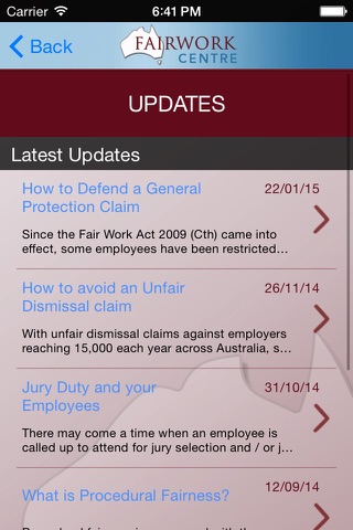 Fair Work Centre App screenshot 4