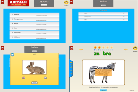 Multisyllabic with words, phrases and sentences for speech therapy and special need education screenshot 4