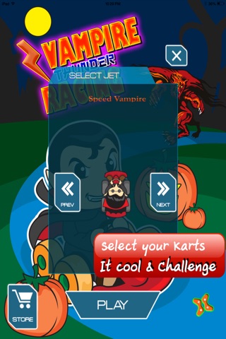 Vampire Racing Go Cart - Count Dracula vs Werewolf street fights screenshot 3