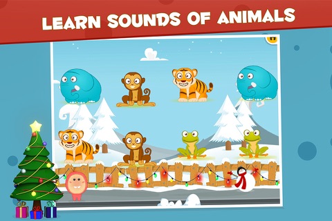 Peekaboo Animal Puzzles: Christmas Hide n Seek ! FREE screenshot 4