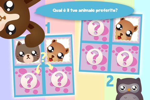 Play with Cute Baby Pets Chibi Memo Game for a whippersnapper and preschoolers screenshot 2