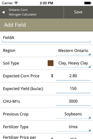 Ontario Corn Nitrogen Calculator screenshot 3