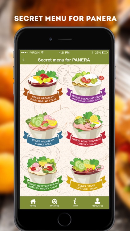 Secret Menu for Panera Bread