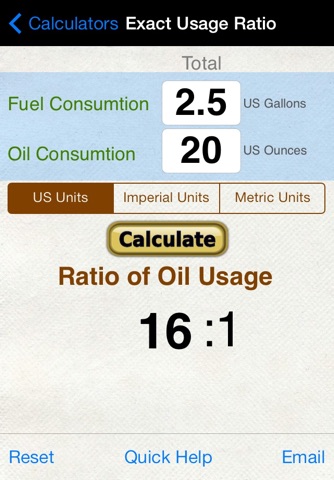 Gas Oil Mixture Ratio screenshot 4