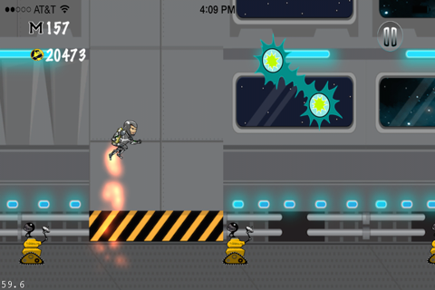 Space JetPack Rider :   من اجمل العاب حرب و العاب الايفون جديدة screenshot 2