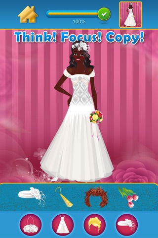 My Dream Wedding Fashion Draw and Copy Dress up Game - Princess Bride Edition - Free App screenshot 3