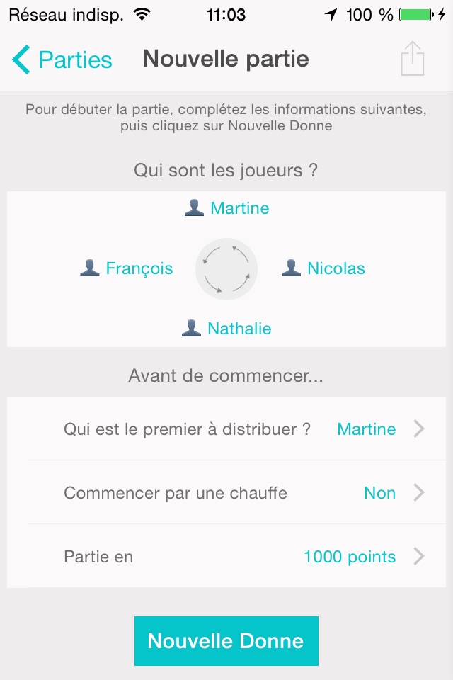 Coinchette - compteur de points à la Belote, Coinche et Contrée screenshot 4