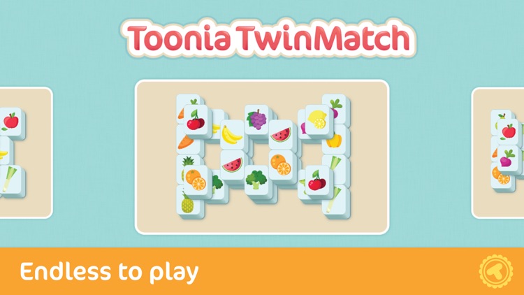 Toonia TwinMatch - Match Pairs of Animal, Bugs, Food and Space Cards with Mahjongg Solitaire Pairing Game for Kids & Toddlers