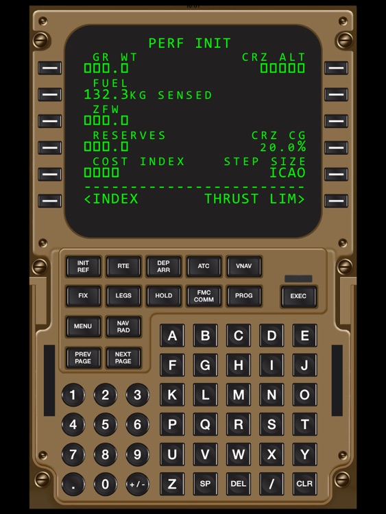 Virtual CDU 747