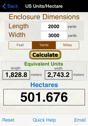 Hectares, Area Calc/Converter screenshot 2