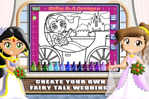 Princess Wedding Dress Coloring - Magical Makeover Book screenshot 4