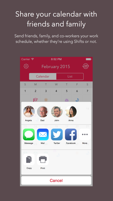 How to cancel & delete Shifts – Shift Worker Calendar from iphone & ipad 4