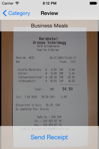 eReceipts screenshot 3