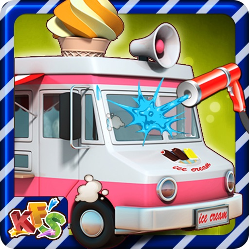 Ice Cream Truck Wash - Washing, cleaning & dirty car cleanup game