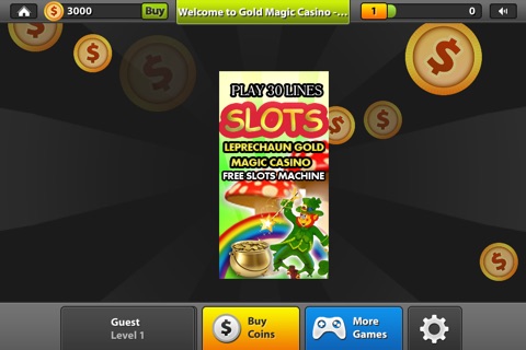 Gold Magic Casino - Free Slots Machine screenshot 2