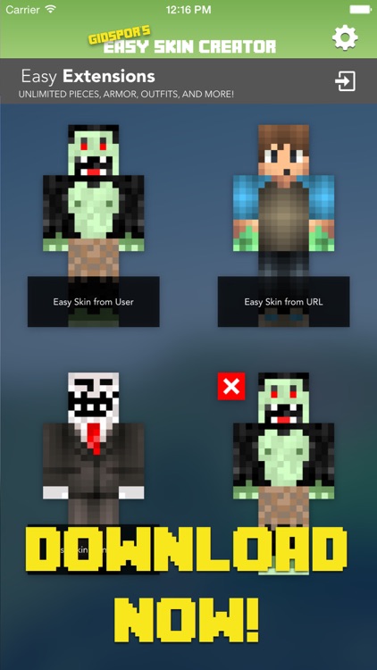 Gidspor's Easy Skin Creator for Minecraft