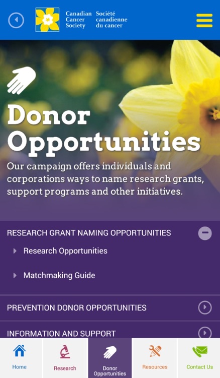 Canadian Cancer Campaign App