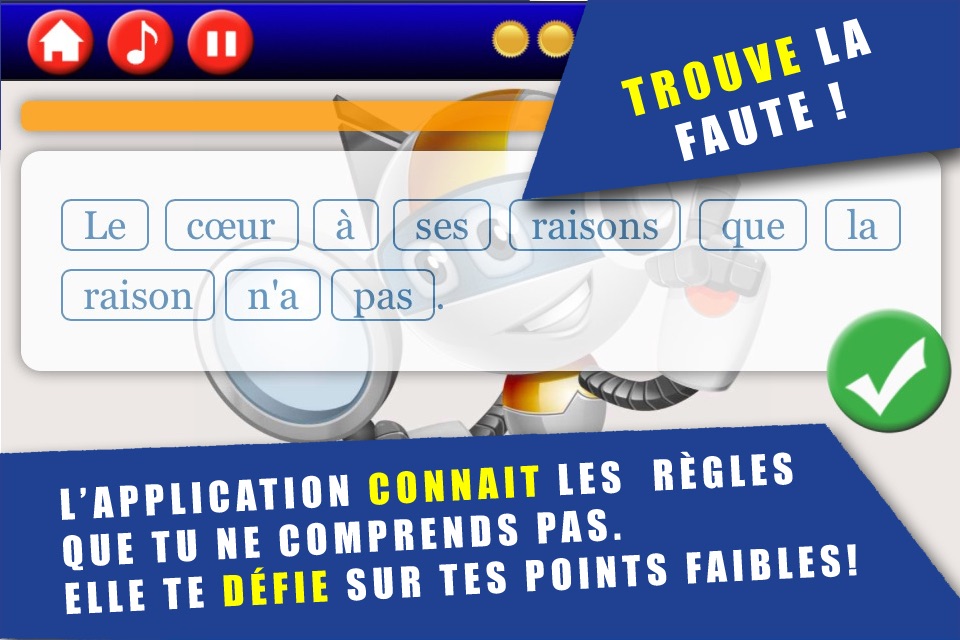 Orthographe - Francais CM1 & CM2 - ObjectifZeroFaute screenshot 2