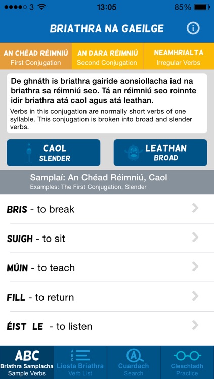 Briathra na Gaeilge