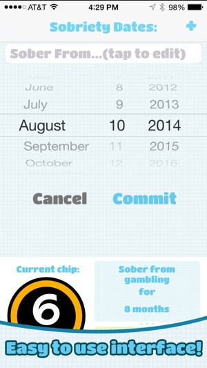 Chipper: Sobriety & Recovery Dates Tracker(圖2)-速報App