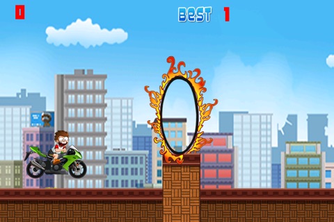 Best Hoop Jump Biker Race Crazy Arcade Free Family Game screenshot 2