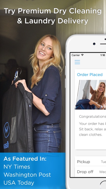 Washio - On demand dry cleaning and laundry delivered screenshot-0