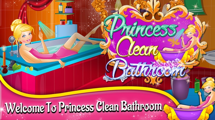 Princess  Clean Bathroom kids learning games