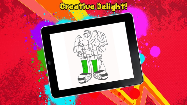 Color robot - child coloring and paint book screenshot-3