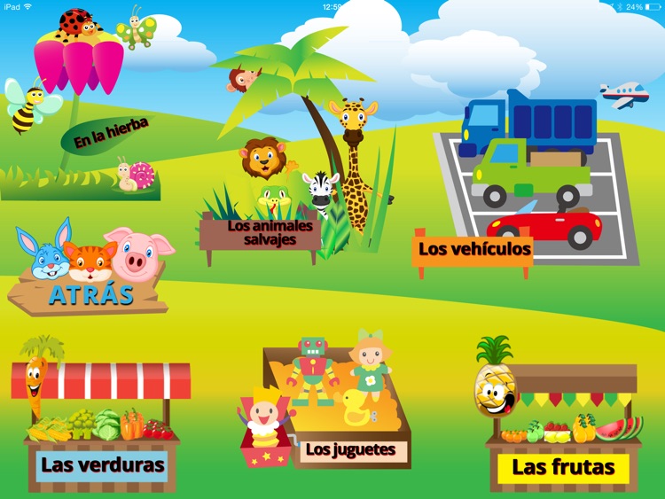 Memoria FlashCards in Spanish for Kids