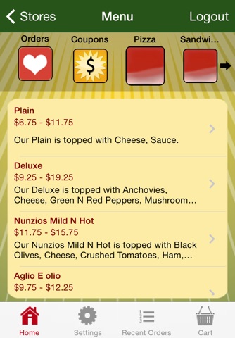 Nunzio's Pizza screenshot 3