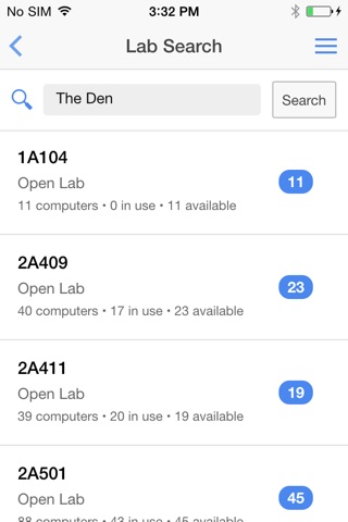 Conestoga Lab Search screenshot 2