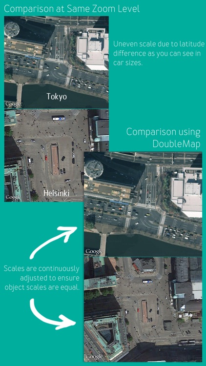 DoubleMap – Easily understand how far things are in unfamiliar places