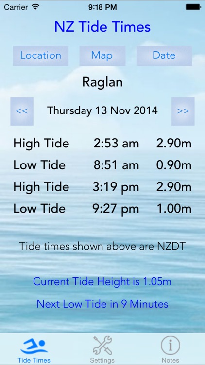 NZ Tide Times