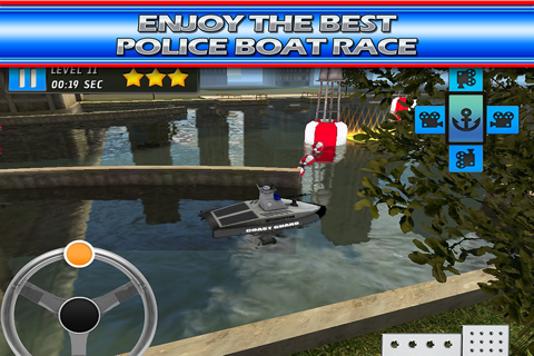 Boat Game Police & Navy Ship 3D Emergency Parking screenshot 2