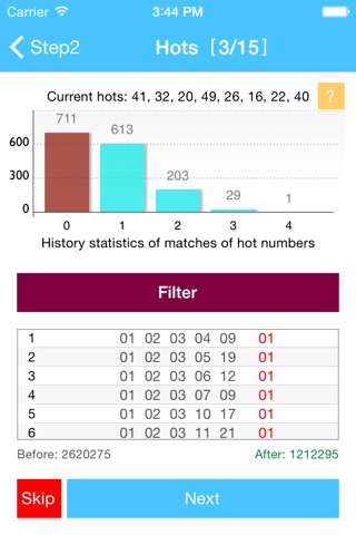 ShrinK for Power Ball -- scientific lottery shrink (filter) app screenshot 3