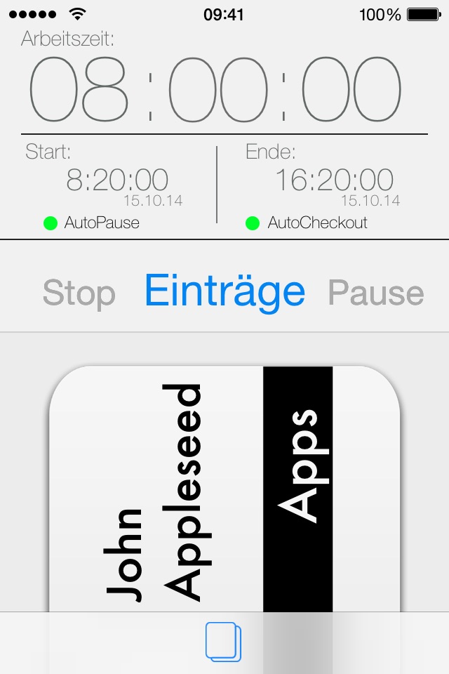Timecard i - 1 Click Time Tracking screenshot 2