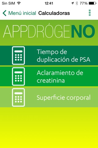 APPdrogeno screenshot 2