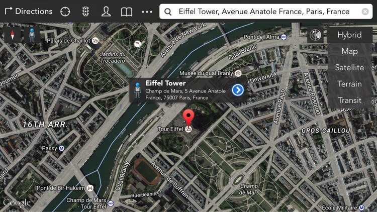 iMaps+ for Google Maps ™ and Street View ™ : Transit and Offline Contacts screenshot-3