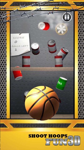 Shoot Hoops Basketball Toss Game 3D - Real Knockdown Cans Flick Gameのおすすめ画像1