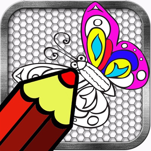 Coloring Book Butterflies Icon