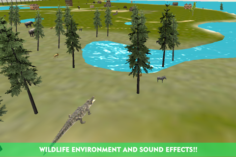 Crocodile Attack Simulator 3D – steer the wild alligator and hunt down farm animals screenshot 3