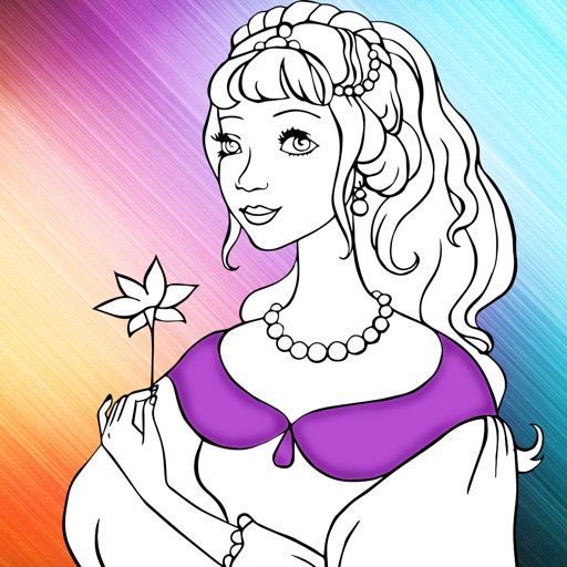 Princess Girl Coloring - Learn Free Amazing HD Paint & Educational Activities for Toddlers, Pre School & Kindergarten Kids iOS App