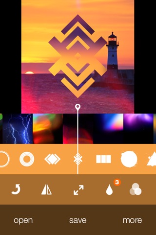 Reflection One Touch - Photo Editor with Random Geometric Shape Effects screenshot 3