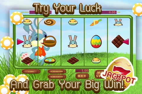 Happy Bunny with Cute Easter Eggs SLOTS FREE screenshot 4