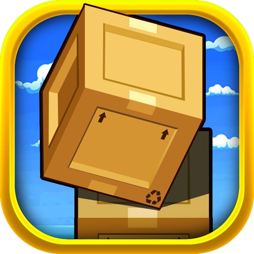 A Sky Block Tower Pop Game - don't make them boxes fall!