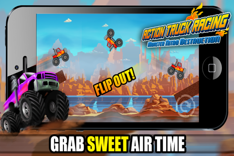 Action Truck Racing FREE - Monster Nitro Stunt Destruction HD screenshot 3