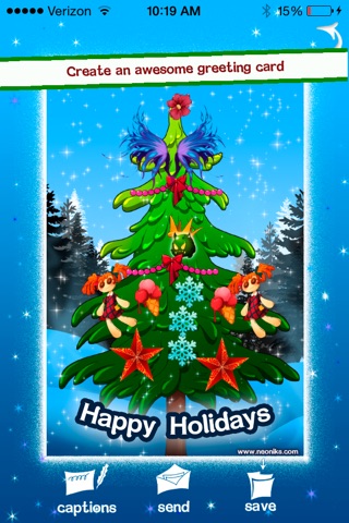 Neoniks: Decorate XMas Tree Card Maker 2014 PRO screenshot 4