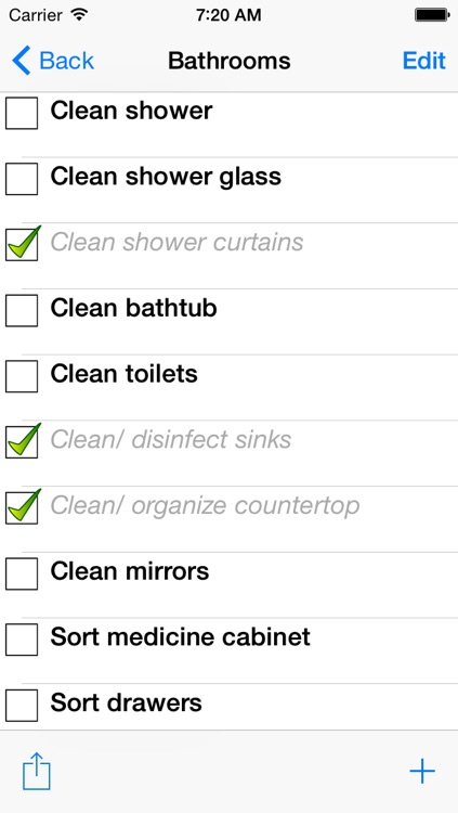 Housekeeping List