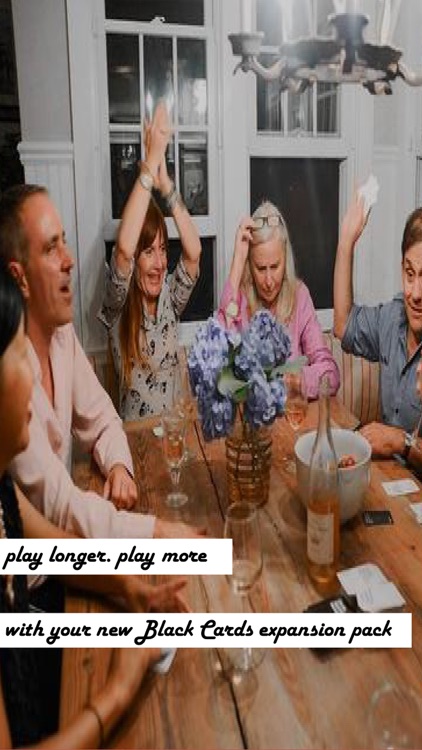 Black Card - For Cards Against Humanity Game Expansion Pack