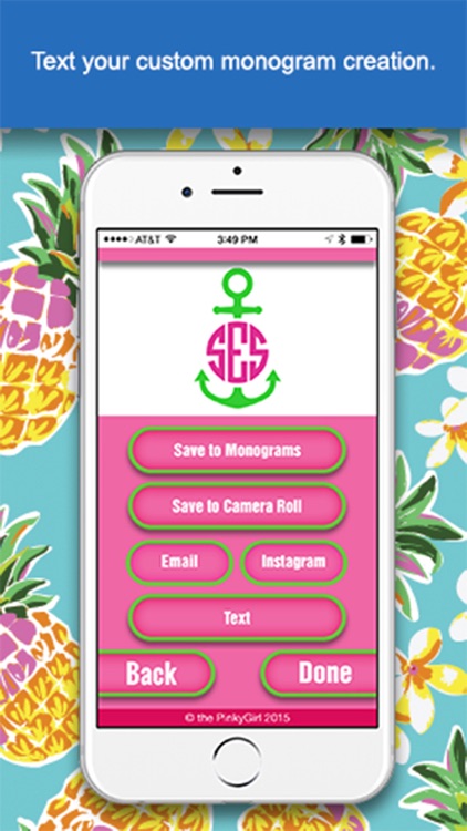 The PinkyGirl Monogram Maker And Text App Lite screenshot-3